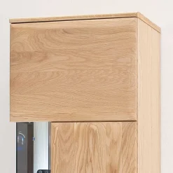 Hängende Vitrine in Eiche Bianco teilmassiv Pontros 1-türig^Wohnen New