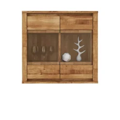 Wohnen Hängende Vitrine Nadalia aus Wildeiche Massivholz