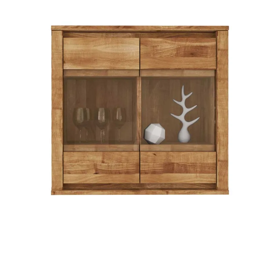 Wohnen Hängende Vitrine Nadalia aus Wildeiche Massivholz