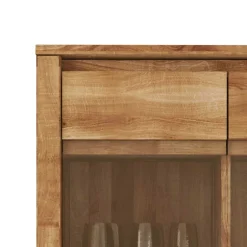 Wohnen Hängende Vitrine Nadalia aus Wildeiche Massivholz