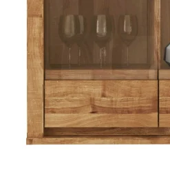 Wohnen Hängende Vitrine Nadalia aus Wildeiche Massivholz