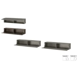 Hängende Wohnwand als Möbelset - Mundo (vierteilig)^Wohnen Discount