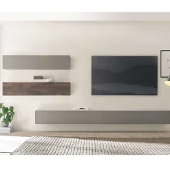 Hängende Wohnwand als Möbelset - Mundo (vierteilig)^Wohnen Discount