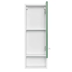 Hängender Badschrank in Grün & Weiß - Loenixa I^Wohnen Discount