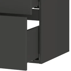 Wohnen Hängender Bad-Waschtisch in Dunkelgrau - Fanito