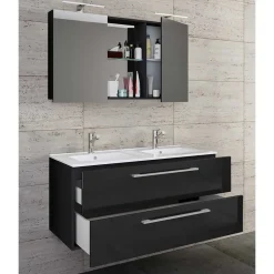 Wohnen Hängender Doppel-Waschplatz Set - Vinkoja (zweiteilig)