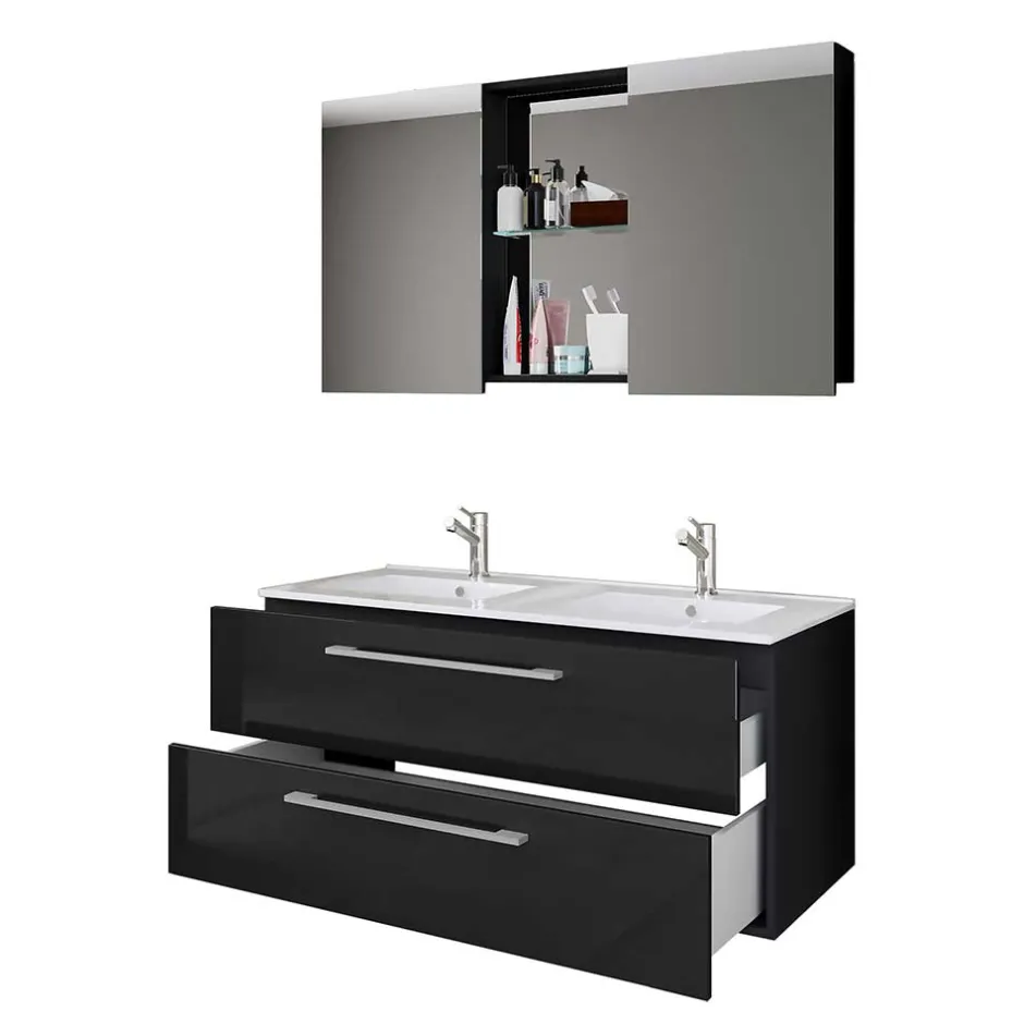 Wohnen Hängender Doppel-Waschplatz Set - Vinkoja (zweiteilig)