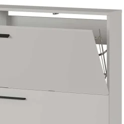 Wohnen Hängender Schuhklappenschrank in Hellgrau - Orica