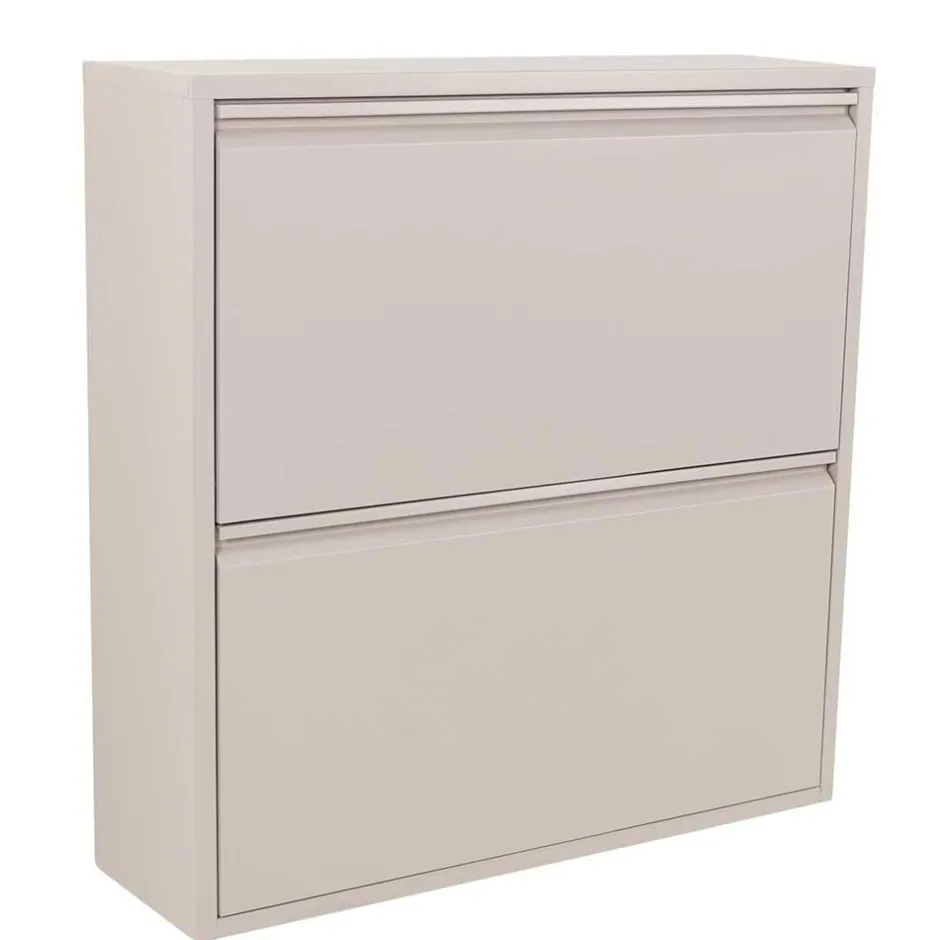 Hängender Schuhschrank in Taupe aus Stahl - Ruven^Wohnen Online