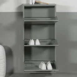 Wohnen Hängender Schuhschrank in Graugrün - Bombasti