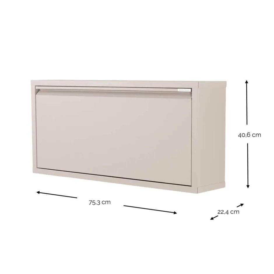 Wohnen Hängender Schuhschrank in Taupe - Ruven