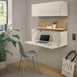 Wohnen Hängender Sekretär und Schrank Set - Nonessia (zweiteilig)