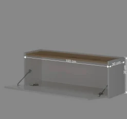 Wohnen Hängender Sekretär und Schrank Set - Nonessia (zweiteilig)