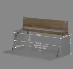 Wohnen Hängender Sekretär und Schrank Set - Nonessia (zweiteilig)