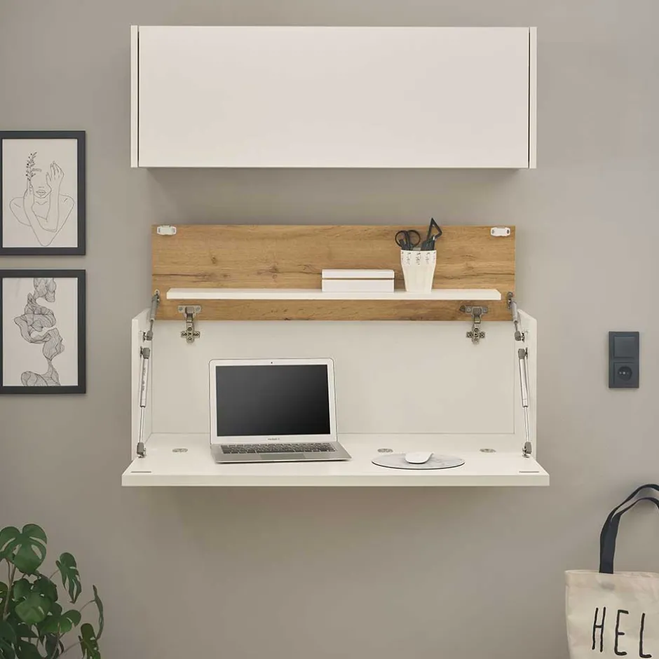 Wohnen Hängender Sekretär und Schrank Set - Nonessia (zweiteilig)