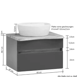 Hängender Waschtisch in Holzoptik - Drumias^Wohnen Hot
