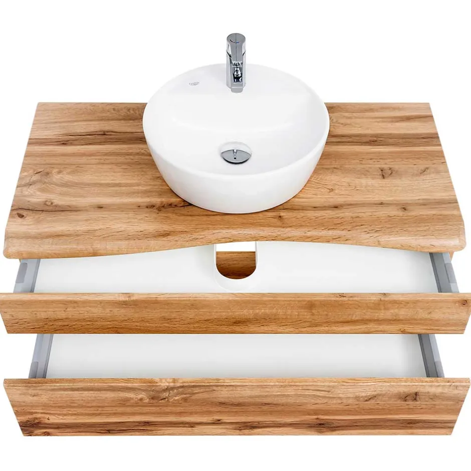 Hängender Waschtisch in Holzoptik - Drumias^Wohnen Hot