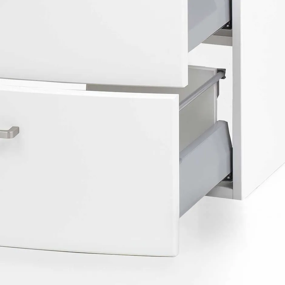 Hängender Waschtisch mit Glasbecken in Grau - Anjunica^Wohnen Sale