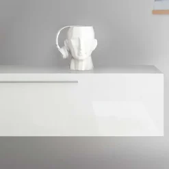 Wohnen Hängendes Lowboard in Weiß Hochglanz - Dalunzio