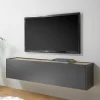 Wohnen Hängendes TV Board in Anthrazit - Ahilav