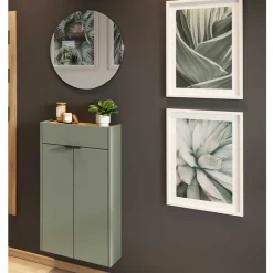 Hängendes Vertiko & runder Spiegel - Point (zweiteilig)^Wohnen New