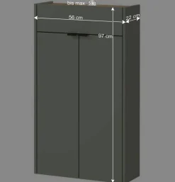 Hängendes Vertiko & runder Spiegel - Point (zweiteilig)^Wohnen New