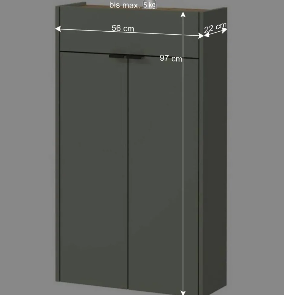 Hängendes Vertiko & runder Spiegel - Point (zweiteilig)^Wohnen New