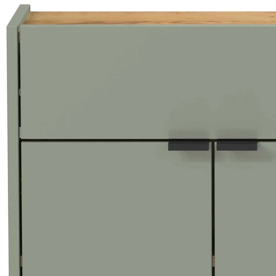 Hängendes Vertiko & runder Spiegel - Point (zweiteilig)^Wohnen New