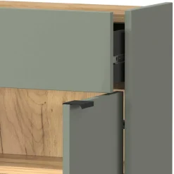 Hängendes Vertiko & runder Spiegel - Point (zweiteilig)^Wohnen New