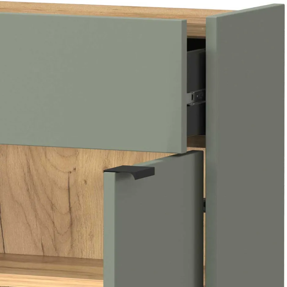 Hängendes Vertiko & runder Spiegel - Point (zweiteilig)^Wohnen New