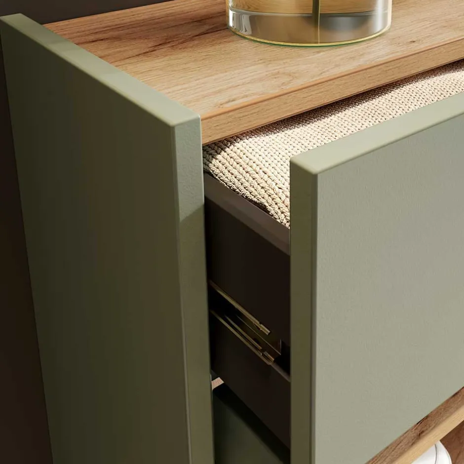 Hängendes Vertiko & runder Spiegel - Point (zweiteilig)^Wohnen New