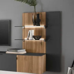 Hängepaneel mit zwei Glasböden & LED Licht - Cruzca^Wohnen Clearance