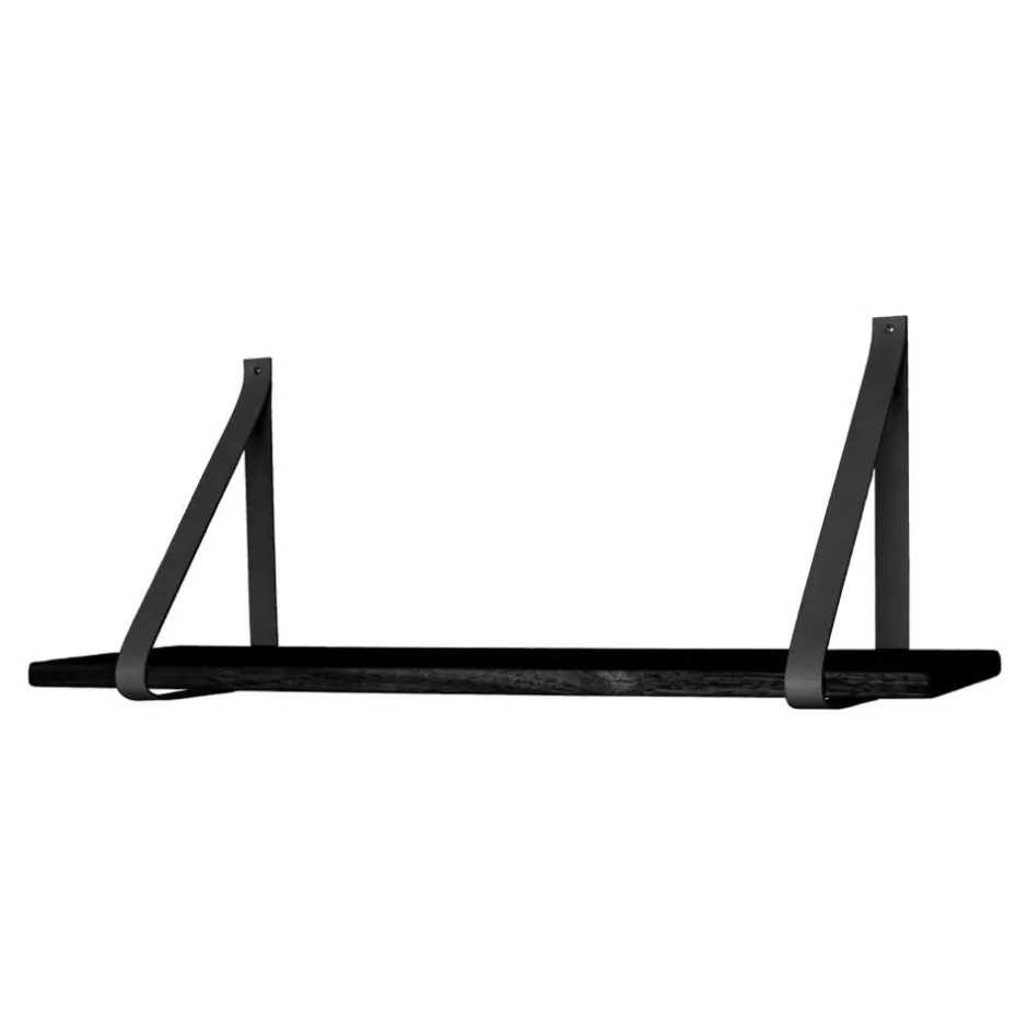 Wohnen Hängeregal aus Gummibaum & Leder - Kalizo