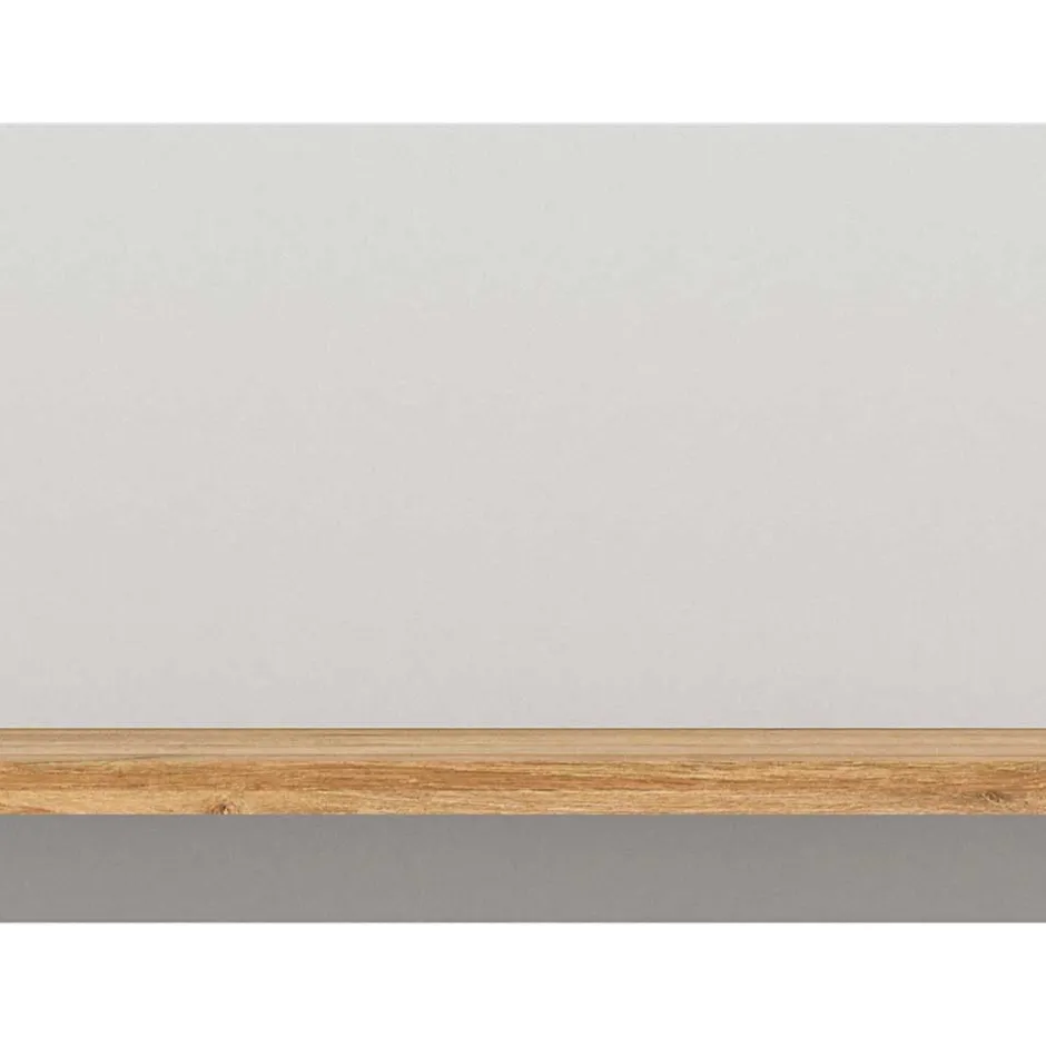 Wohnen Hängeregal in Lichtgrau und Eiche Dekor - Jannios