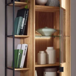 Wohnen Hängeschrank mit Regal aus Wildeiche - Varzado