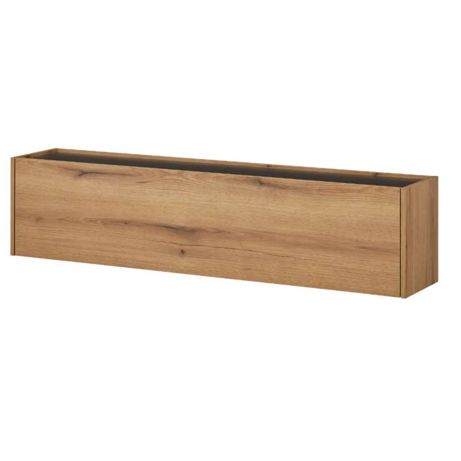 Wohnen Hänge-TV-Board in Wildeiche Optik und Anthrazit - Colomania