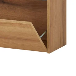 Wohnen Hänge-TV-Board in Wildeiche Optik und Anthrazit - Colomania