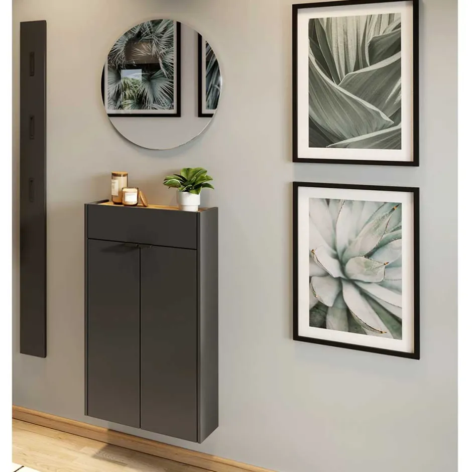 Wohnen Hänge-Vertiko & Garderobe & Spiegel - Sidgarus (dreiteilig)