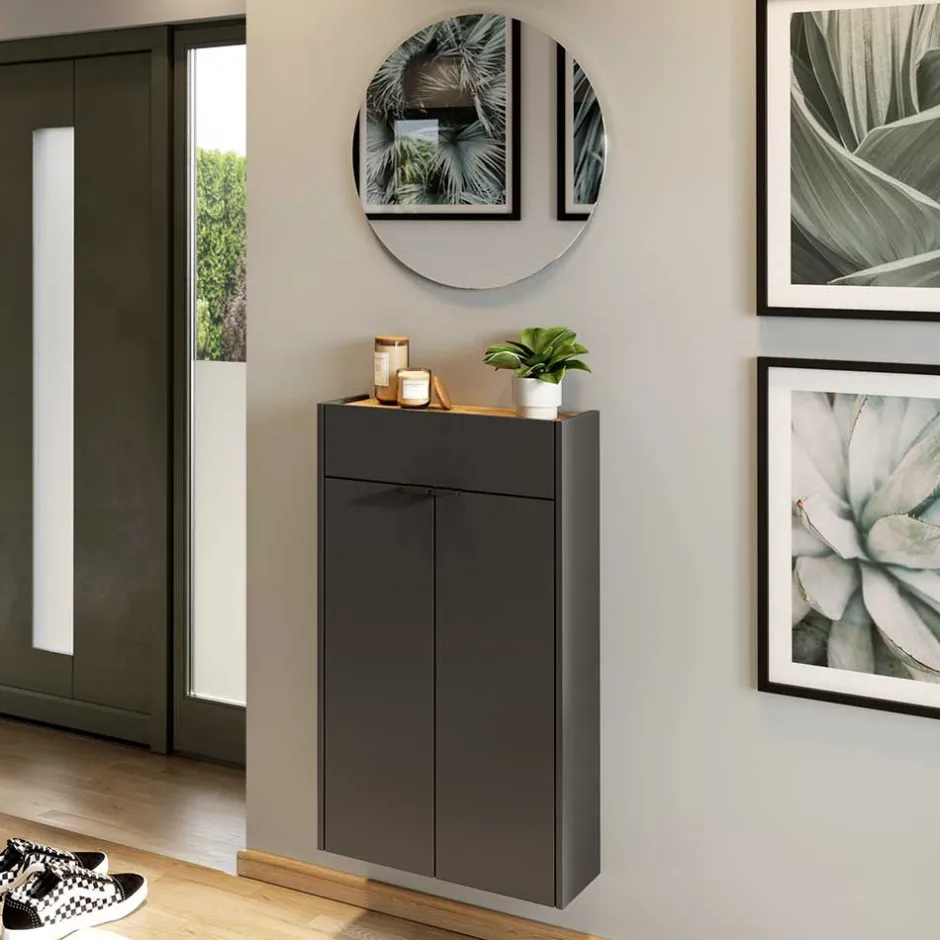 Hänge-Vertiko & runder Spiegel - Sidgarus (zweiteilig)^Wohnen Discount