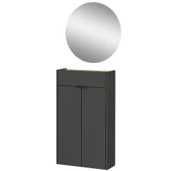 Hänge-Vertiko & runder Spiegel - Sidgarus (zweiteilig)^Wohnen Discount