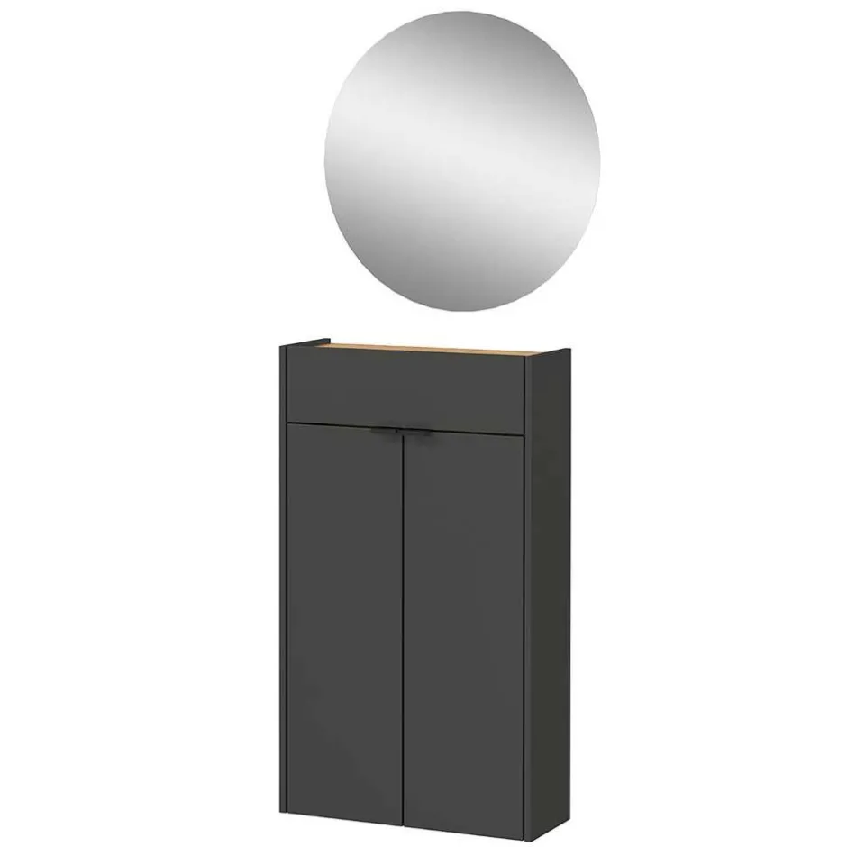 Hänge-Vertiko & runder Spiegel - Sidgarus (zweiteilig)^Wohnen Discount