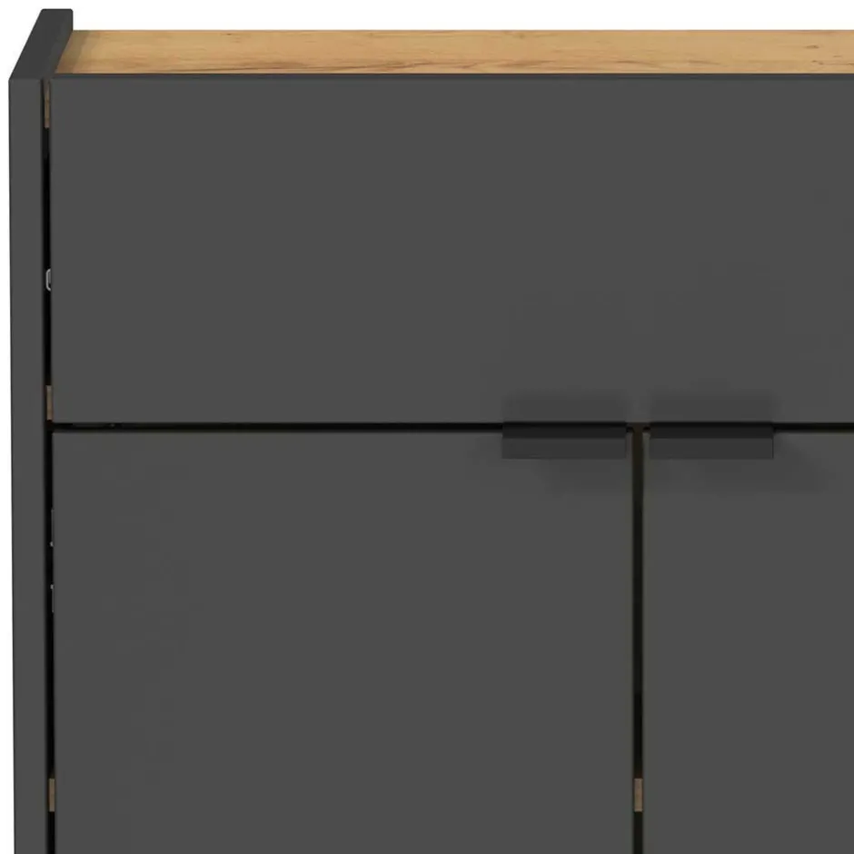 Hänge-Vertiko & runder Spiegel - Sidgarus (zweiteilig)^Wohnen Discount