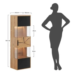 Hängevitrine aus Eiche und Glas - Masicuri^Wohnen Online