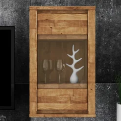 Wohnen Hängevitrine Nadalia aus Wildeiche Massivholz