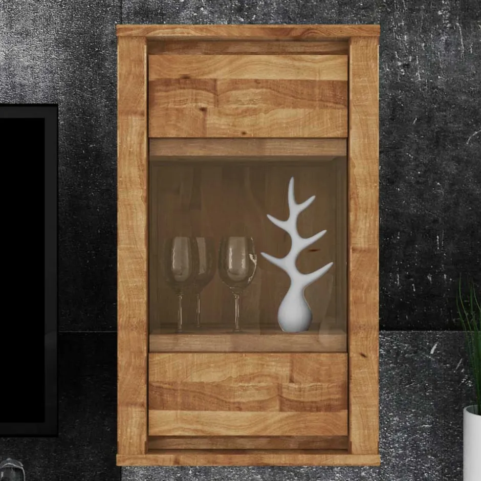 Wohnen Hängevitrine Nadalia aus Wildeiche Massivholz