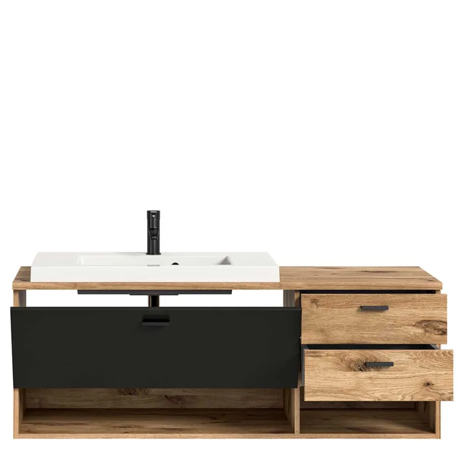 Wohnen Hänge-Waschbeckenschrank mit Aufsatzbecken - Steikun