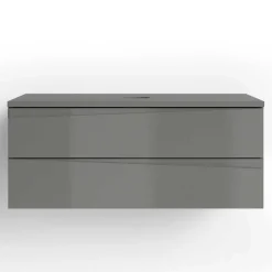 Hänge-Waschtisch in Anthrazit mit Hochglanz Front - Hatai^Wohnen Discount