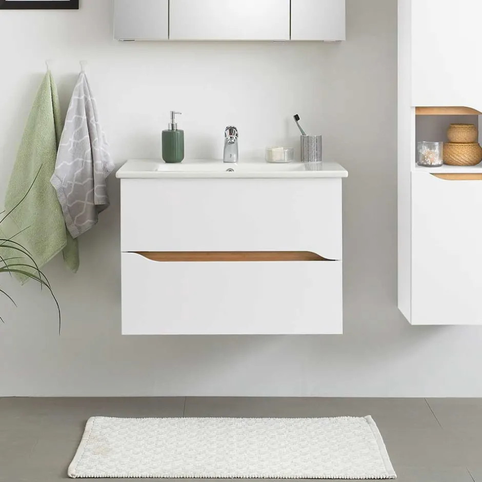 Wohnen Hänge-Waschtisch mit zwei Schubladen - Zenata