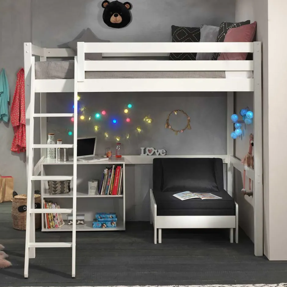 Hochbett in 140x200 oder 90x200 - Dronja (dreiteilig)^Wohnen Outlet