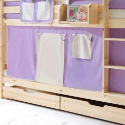 Kinder Wohnen Hochbett Luisa in Kiefer Massivholz